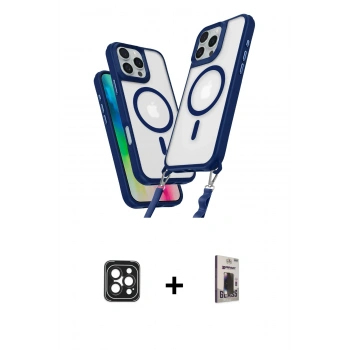MARSİLYAN™- iPhone 16 Pro Max Kılıf Atlas Doku Koleksiyonu - Siyah Bilvis Hayalet Cam Ekran Koruyucu + PVD Metal Kamera Lens - SH