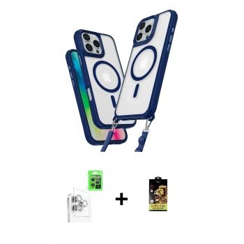 MARSİLYAN™- iPhone 16 Pro Max Kılıf Atlas Doku Koleksiyonu - Siyah Buffer Cam Ekran Koruyucu + Raze Metal Kamera Lens - BZ