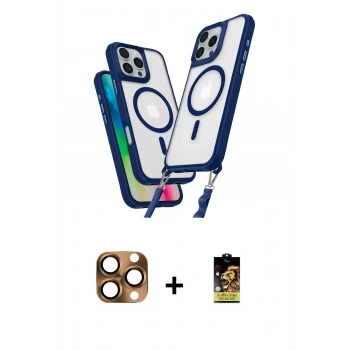 MARSİLYAN™- iPhone 16 Pro Max Kılıf Atlas Doku Koleksiyonu - Siyah Buffer Cam Ekran Koruyucu + Pers Alüminyum Kamera Lens - CLTM