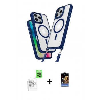 MARSİLYAN™- iPhone 16 Pro Max Kılıf Atlas Doku Koleksiyonu - Siyah Buffer Hayalet Cam Ekran Koruyucu + Raze Metal Kamera Lens - BZ