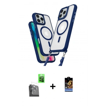 MARSİLYAN™- iPhone 16 Pro Max Kılıf Atlas Doku Koleksiyonu - Siyah Buffer Hayalet Cam Ekran Koruyucu + Raze Metal Kamera Lens - SH