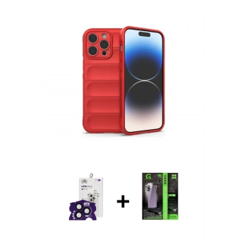 MARSİLYAN™- iPhone 16 Pro Max Kılıf Atlas Koleksiyonu - Şeffaf 360 Full Body Arka Koruyucu + Bilvis Titan Kamera Lens - SH