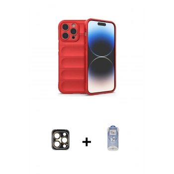 MARSİLYAN™- iPhone 16 Pro Max Kılıf Atlas Koleksiyonu - Siyah Joko Magic 5D Cam + PVD Metal Kamera Lens - GD