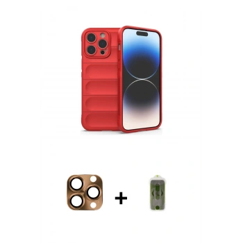 MARSİLYAN™- iPhone 16 Pro Max Kılıf Atlas Koleksiyonu - Siyah Joko Magic 5D Hayalet Cam + Pers Alüminyum Kamera Lens - CLTM