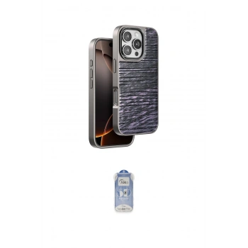 MARSİLYAN™- iPhone 16 Pro Max Kılıf Atlas Minimal Özel Seri - Siyah Joko Magic 5D Cam