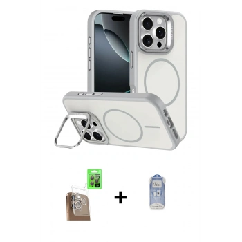 MARSİLYAN™- iPhone 16 Pro Max Kılıf Çekirdek Klasik - Siyah Joko Magic 5D Cam + Raze Metal Kamera Lens - CLTM