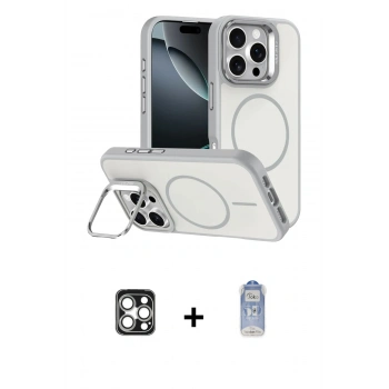 MARSİLYAN™- iPhone 16 Pro Max Kılıf Çekirdek Klasik - Siyah Joko Magic 5D Cam + PVD Metal Kamera Lens - GS