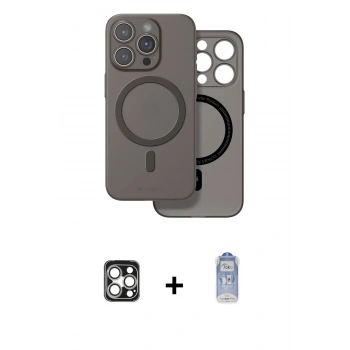 MARSİLYAN™- iPhone 16 Pro Max Kılıf Çekirdek Klasik - Siyah Joko Magic 5D Cam + PVD Metal Kamera Lens - GS