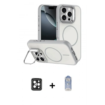 MARSİLYAN™- iPhone 16 Pro Max Kılıf Çekirdek Klasik - Siyah Joko Magic 5D Cam + PVD Metal Kamera Lens - SH