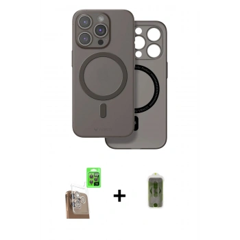 MARSİLYAN™- iPhone 16 Pro Max Kılıf Çekirdek Klasik - Siyah Joko Magic 5D Hayalet Cam + Raze Metal Kamera Lens - CLTM