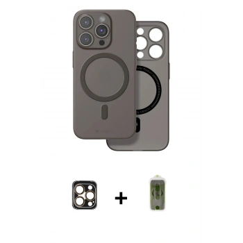 MARSİLYAN™- iPhone 16 Pro Max Kılıf Çekirdek Klasik - Siyah Joko Magic 5D Hayalet Cam + PVD Metal Kamera Lens - GD