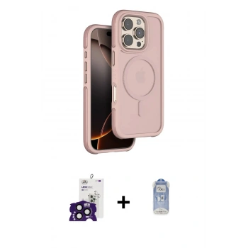 MARSİLYAN™- iPhone 16 Pro Max Kılıf Çekirdek Minimal Prime - Siyah Joko Magic 5D Cam + Bilvis Titan Kamera Lens - SH