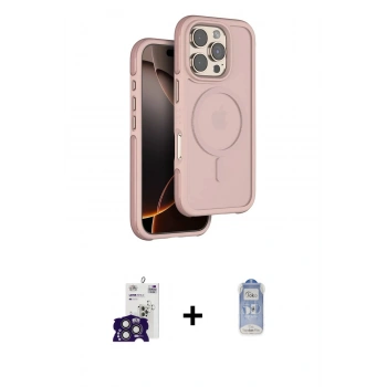 MARSİLYAN™- iPhone 16 Pro Max Kılıf Çekirdek Minimal Prime - Siyah Joko Magic 5D Cam + Bilvis Titan Kamera Lens - TMGI