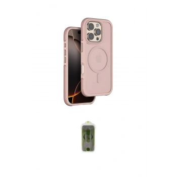 MARSİLYAN™- iPhone 16 Pro Max Kılıf Çekirdek Minimal Prime - Siyah Joko Magic 5D Hayalet Cam