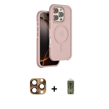 MARSİLYAN™- iPhone 16 Pro Max Kılıf Çekirdek Minimal Prime - Siyah Joko Magic 5D Hayalet Cam + Pers Alüminyum Kamera Lens - CLTM