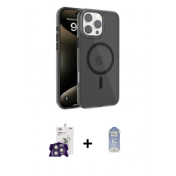 MARSİLYAN™- iPhone 16 Pro Max Kılıf Doruk Doku Özel Seri - Siyah Joko Magic 5D Cam + Bilvis Titan Kamera Lens - GS