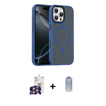 MARSİLYAN™- iPhone 16 Pro Max Kılıf Doruk Form Serisi - Siyah Joko Magic 5D Cam + Bilvis Titan Kamera Lens - GS