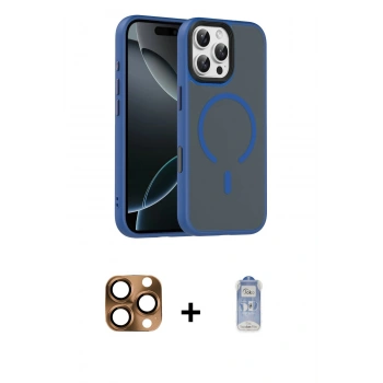 MARSİLYAN™- iPhone 16 Pro Max Kılıf Doruk Form Serisi - Siyah Joko Magic 5D Cam + Pers Alüminyum Kamera Lens - CLTM
