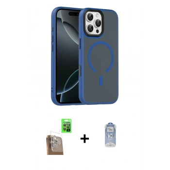 MARSİLYAN™- iPhone 16 Pro Max Kılıf Doruk Form Serisi - Siyah Joko Magic 5D Cam + Raze Metal Kamera Lens - CLTM