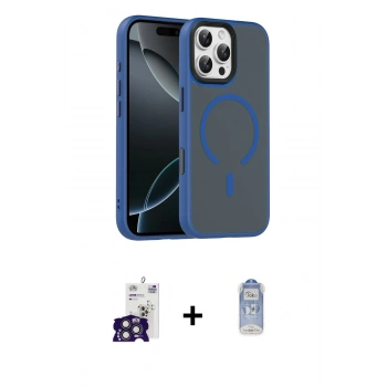 MARSİLYAN™- iPhone 16 Pro Max Kılıf Doruk Form Serisi - Siyah Joko Magic 5D Cam + Bilvis Titan Kamera Lens - TMGI
