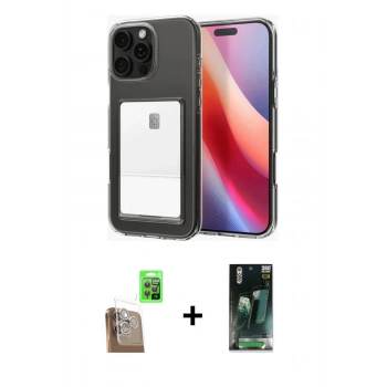 MARSİLYAN™- iPhone 16 Pro Max Kılıf Doruk Klasik Koleksiyonu - Siyah 360 Mat Full Body Arka Koruyucu + Raze Metal Kamera Lens - CLTM