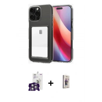 MARSİLYAN™- iPhone 16 Pro Max Kılıf Doruk Klasik Koleksiyonu - Siyah Bilvis 3D Cam Ekran Koruyucu + Bilvis Titan Kamera Lens - GS