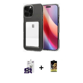 MARSİLYAN™- iPhone 16 Pro Max Kılıf Doruk Klasik Koleksiyonu - Siyah Buffer Cam Ekran Koruyucu + Bilvis Titan Kamera Lens - TMGI