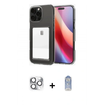 MARSİLYAN™- iPhone 16 Pro Max Kılıf Doruk Klasik Koleksiyonu - Siyah Joko Magic 5D Cam + Pers Alüminyum Kamera Lens - GS