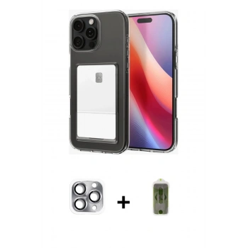 MARSİLYAN™- iPhone 16 Pro Max Kılıf Doruk Klasik Koleksiyonu - Siyah Joko Magic 5D Hayalet Cam + Pers Alüminyum Kamera Lens - GI