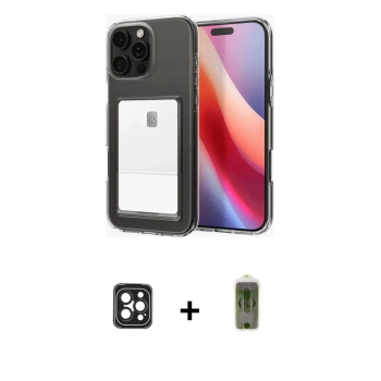 MARSİLYAN™- iPhone 16 Pro Max Kılıf Doruk Klasik Koleksiyonu - Siyah Joko Magic 5D Hayalet Cam + PVD Metal Kamera Lens - SH