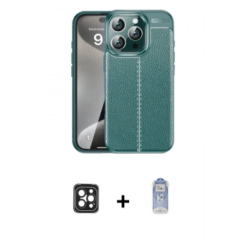 MARSİLYAN™- iPhone 16 Pro Max Kılıf Doruk Klasik Özel Seri - Siyah Joko Magic 5D Cam + PVD Metal Kamera Lens - SH