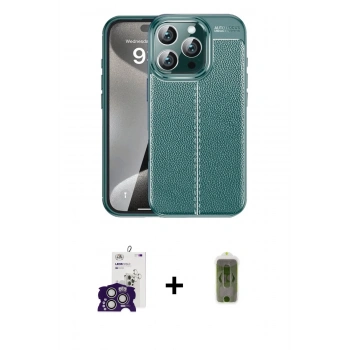 MARSİLYAN™- iPhone 16 Pro Max Kılıf Doruk Klasik Özel Seri - Siyah Joko Magic 5D Hayalet Cam + Bilvis Titan Kamera Lens - GS