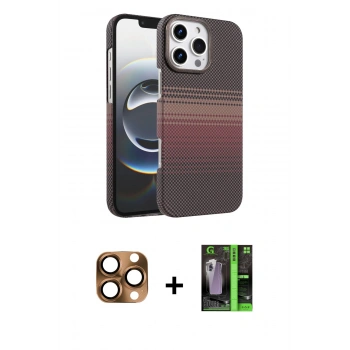MARSİLYAN™- iPhone 16 Pro Max Kılıf Doruk Serisi - Şeffaf 360 Full Body Arka Koruyucu + Pers Alüminyum Kamera Lens - CLTM