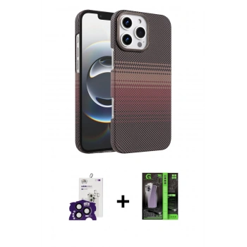 MARSİLYAN™- iPhone 16 Pro Max Kılıf Doruk Serisi - Şeffaf 360 Full Body Arka Koruyucu + Bilvis Titan Kamera Lens - SH