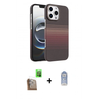 MARSİLYAN™- iPhone 16 Pro Max Kılıf Doruk Serisi - Siyah Joko Magic 5D Cam + Raze Metal Kamera Lens - CLTM