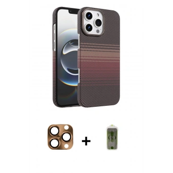 MARSİLYAN™- iPhone 16 Pro Max Kılıf Doruk Serisi - Siyah Joko Magic 5D Hayalet Cam + Pers Alüminyum Kamera Lens - CLTM