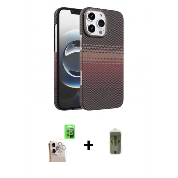 MARSİLYAN™- iPhone 16 Pro Max Kılıf Doruk Serisi - Siyah Joko Magic 5D Hayalet Cam + Raze Metal Kamera Lens - NLGY