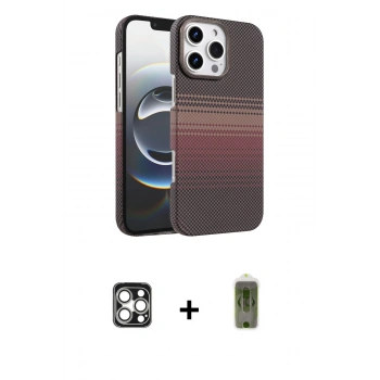 MARSİLYAN™- iPhone 16 Pro Max Kılıf Doruk Serisi - Siyah Joko Magic 5D Hayalet Cam + PVD Metal Kamera Lens - GS