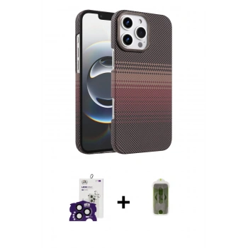 MARSİLYAN™- iPhone 16 Pro Max Kılıf Doruk Serisi - Siyah Joko Magic 5D Hayalet Cam + Bilvis Titan Kamera Lens - SH