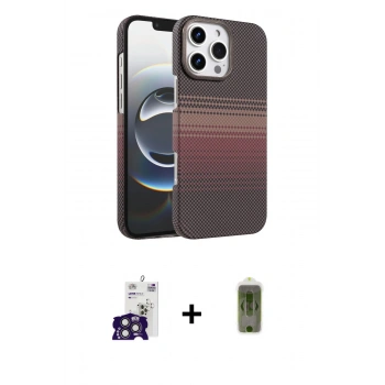 MARSİLYAN™- iPhone 16 Pro Max Kılıf Doruk Serisi - Siyah Joko Magic 5D Hayalet Cam + Bilvis Titan Kamera Lens - TMGI