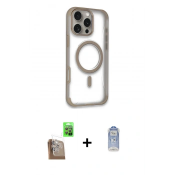 MARSİLYAN™- iPhone 16 Pro Max Kılıf Eksen Klasik Koleksiyonu - Siyah Joko Magic 5D Cam + Raze Metal Kamera Lens - CLTM