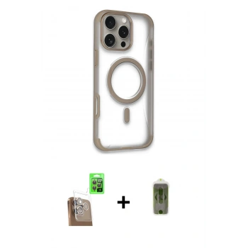 MARSİLYAN™- iPhone 16 Pro Max Kılıf Eksen Klasik Koleksiyonu - Siyah Joko Magic 5D Hayalet Cam + Raze Metal Kamera Lens - CLTM
