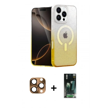 MARSİLYAN™- iPhone 16 Pro Max Kılıf Eksen Minimal Özel Seri - Siyah 360 Mat Full Body Arka Koruyucu + Pers Alüminyum Kamera Lens - CLTM