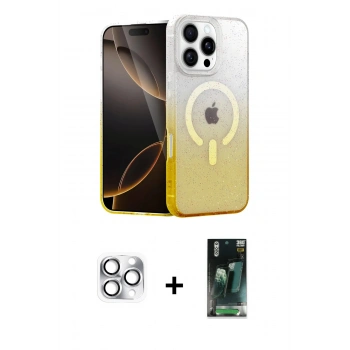 MARSİLYAN™- iPhone 16 Pro Max Kılıf Eksen Minimal Özel Seri - Siyah 360 Mat Full Body Arka Koruyucu + Pers Alüminyum Kamera Lens - GS