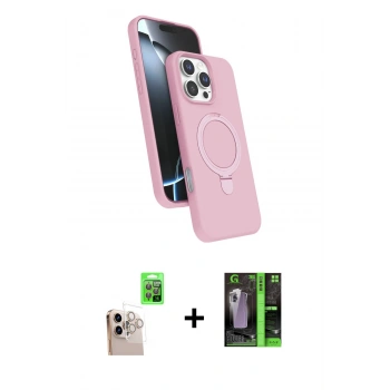 MARSİLYAN™- iPhone 16 Pro Max Kılıf İz Işık Koleksiyonu - Şeffaf 360 Full Body Arka Koruyucu + Raze Metal Kamera Lens - NLGY
