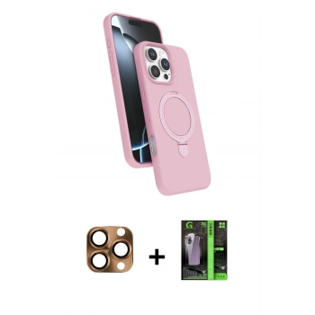 MARSİLYAN™- iPhone 16 Pro Max Kılıf İz Işık Koleksiyonu - Şeffaf 360 Full Body Arka Koruyucu + Pers Alüminyum Kamera Lens - CLTM