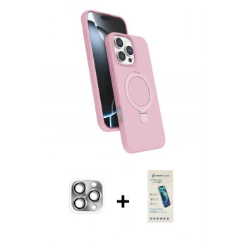 MARSİLYAN™- iPhone 16 Pro Max Kılıf İz Işık Koleksiyonu - Şeffaf Pasifik Cam Ekran Koruyucu + Pers Alüminyum Kamera Lens - GI