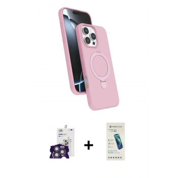 MARSİLYAN™- iPhone 16 Pro Max Kılıf İz Işık Koleksiyonu - Şeffaf Pasifik Cam Ekran Koruyucu + Bilvis Titan Kamera Lens - GS