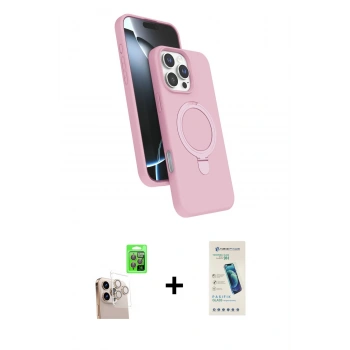 MARSİLYAN™- iPhone 16 Pro Max Kılıf İz Işık Koleksiyonu - Şeffaf Pasifik Cam Ekran Koruyucu + Raze Metal Kamera Lens - NLGY