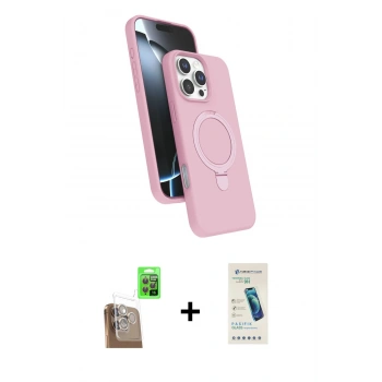 MARSİLYAN™- iPhone 16 Pro Max Kılıf İz Işık Koleksiyonu - Şeffaf Pasifik Cam Ekran Koruyucu + Raze Metal Kamera Lens - CLTM